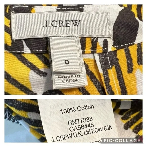 J. Crew Ratti Electric Kiwi Dress Yellow Pink Shift Mini 0 - Picture 17 of 17